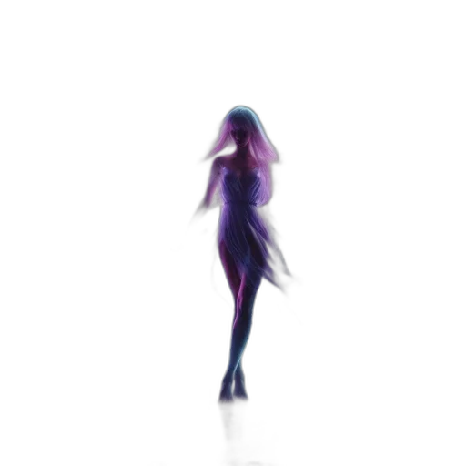 dress, hair, creature, robot transparent PNG cut-out