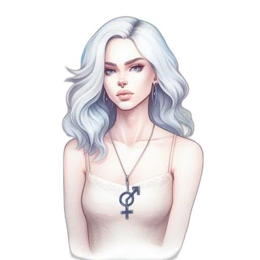 jewelry, face, dress, hair transparent PNG cut-out