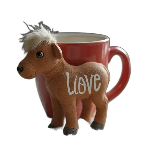 3d render, photorealistic, small, horse transparent PNG cut-out