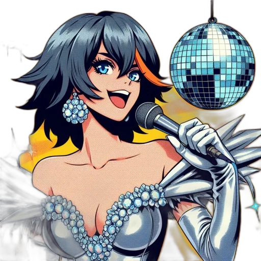 staff, anime, cartoon, pixel art transparent PNG cut-out