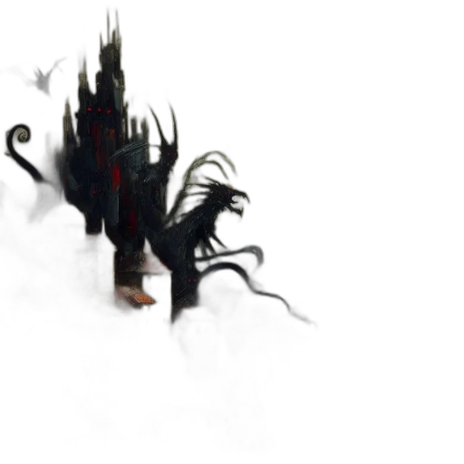 dragon, creature, staff, crown transparent PNG cut-out