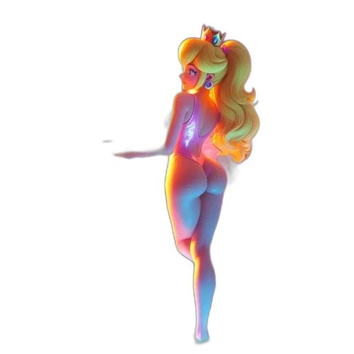 dress, hair, creature, 3d render transparent PNG cut-out
