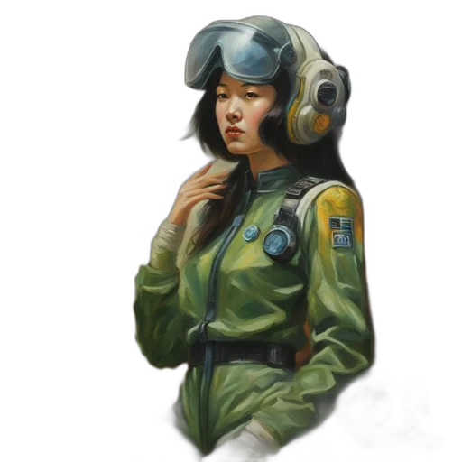 jacket, face, concept art, oil painting transparent PNG cut-out