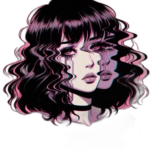 hair, face, creature, mask transparent PNG cut-out
