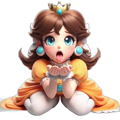crown, dress, staff, face transparent PNG cut-out
