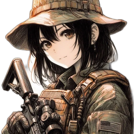 weapon, hat, staff, face transparent PNG cut-out