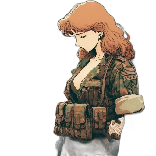 jacket, dress, weapon, concept art transparent PNG cut-out