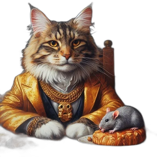 animal, jacket, jewelry, photorealistic transparent PNG cut-out
