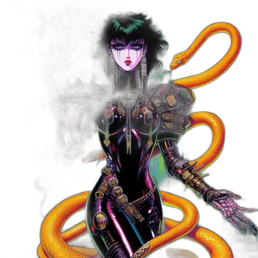 cyberpunk, concept art, fantasy art, comic book art transparent PNG cut-out