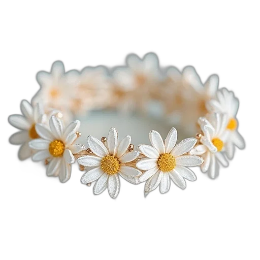 crown, jewelry, flower, white transparent PNG cut-out