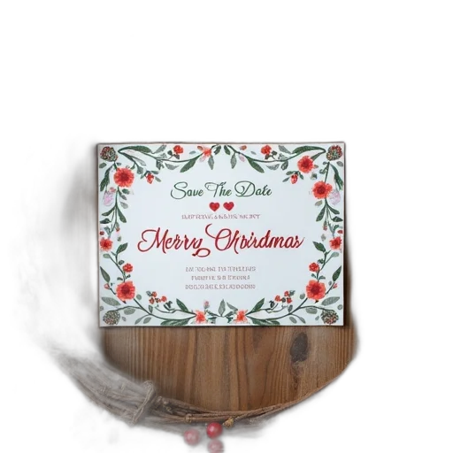 rustic, christmas, holiday, save transparent PNG cut-out