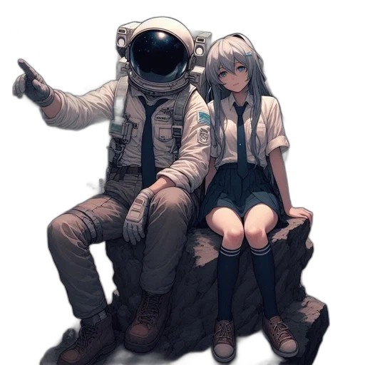 robot, jacket, dress, mask transparent PNG cut-out