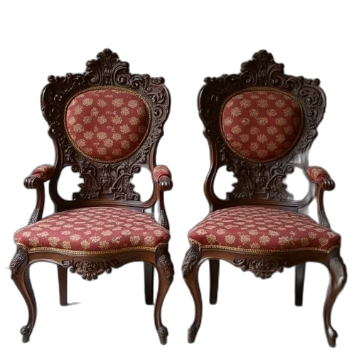 furniture, crown, 3d render, pair transparent PNG cut-out