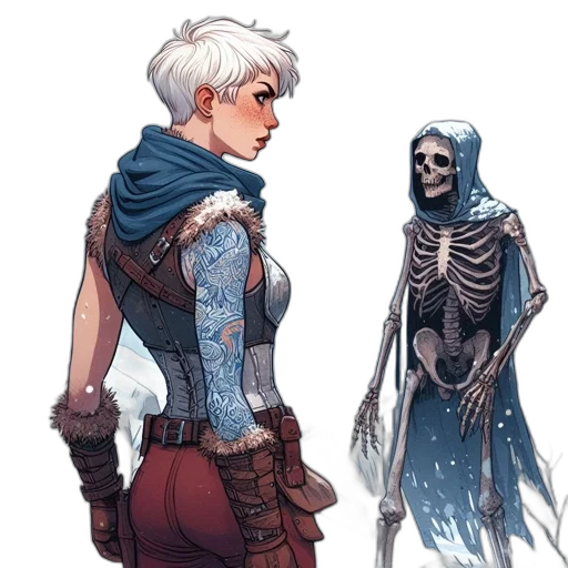 concept art, fantasy art, comic book art, pixel art transparent PNG cut-out