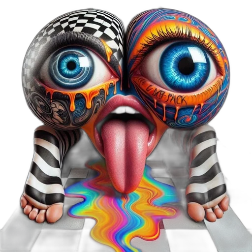 mask, creature, face, 3d render transparent PNG cut-out