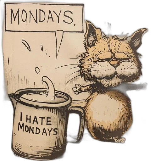 hat, cartoon, cat, stands transparent PNG cut-out
