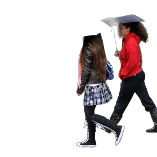 umbrella, jacket, hat, hair transparent PNG cut-out