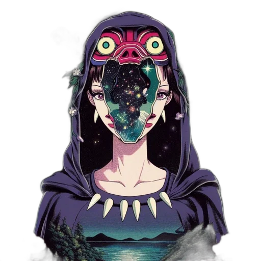 mask, creature, face, dress transparent PNG cut-out