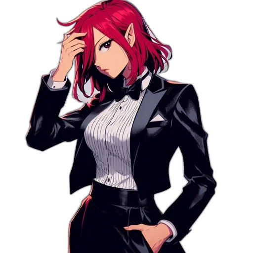 jacket, staff, dress, comic book art transparent PNG cut-out