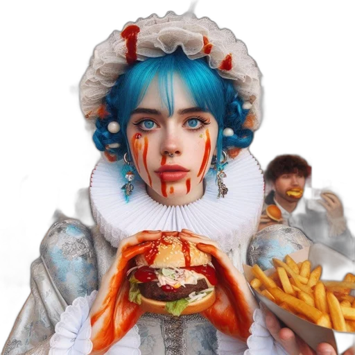 food, face, creature, dress transparent PNG cut-out