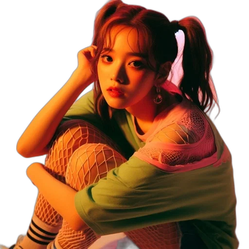 photorealistic, vaporwave, neon lights, red transparent PNG cut-out
