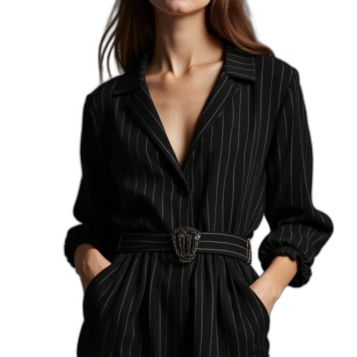 dress, jacket, dark, monochrome transparent PNG cut-out