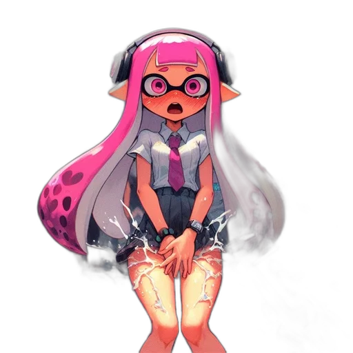 dress, creature, mask, staff transparent PNG cut-out