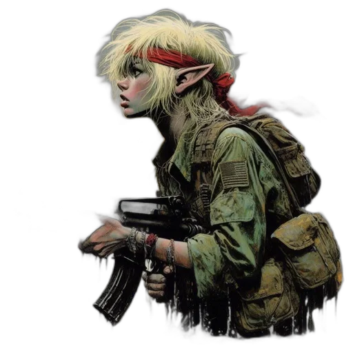 weapon, jacket, concept art, comic book art transparent PNG cut-out