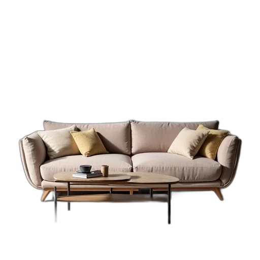 furniture, 3d render, photorealistic, earth tones transparent PNG cut-out