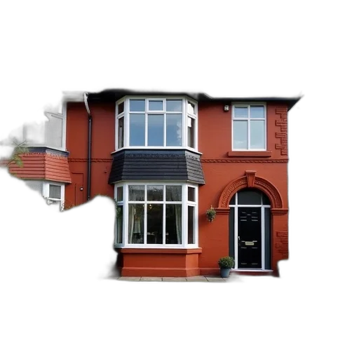 building, 3d render, photorealistic, bedrooms transparent PNG cut-out