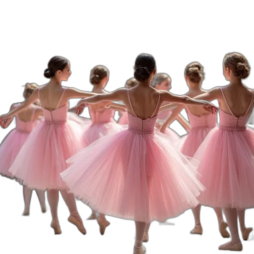 dress, photorealistic, pastel, dancers transparent PNG cut-out