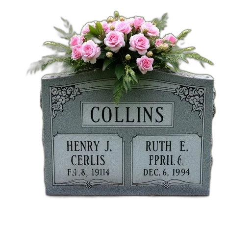 photorealistic, weathered, aged, headstone transparent PNG cut-out