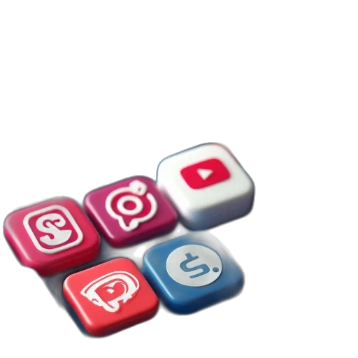 3d render, red, pastel, lot transparent PNG cut-out
