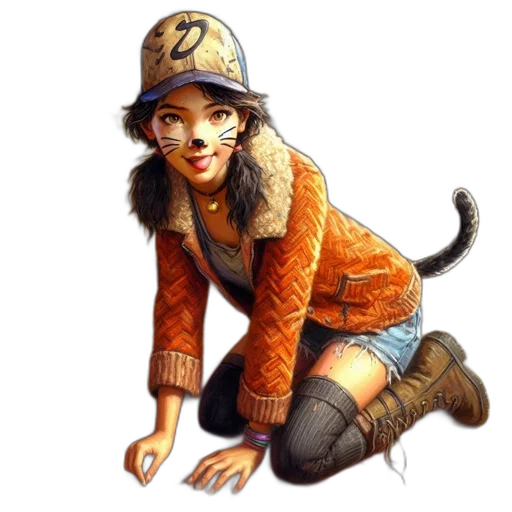 hat, animal, staff, jacket transparent PNG cut-out