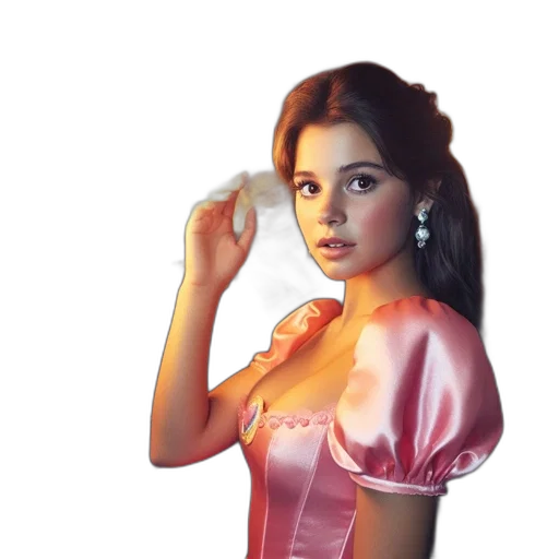 dress, jewelry, face, crown transparent PNG cut-out