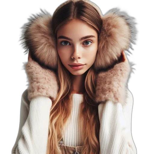 jacket, face, hair, jewelry transparent PNG cut-out