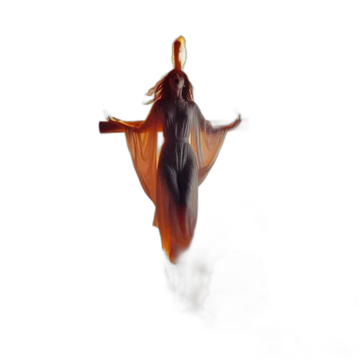 dragon, creature, hair, dress transparent PNG cut-out