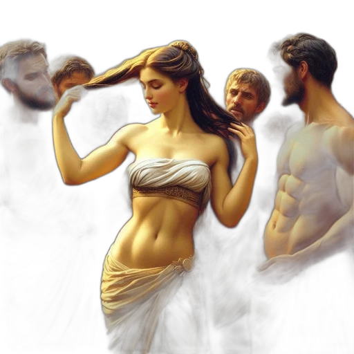 concept art, fantasy art, photorealistic, oil painting transparent PNG cut-out