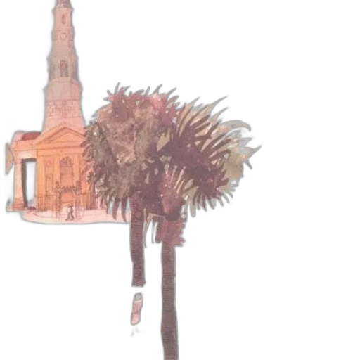 hat, tree, umbrella, staff transparent PNG cut-out