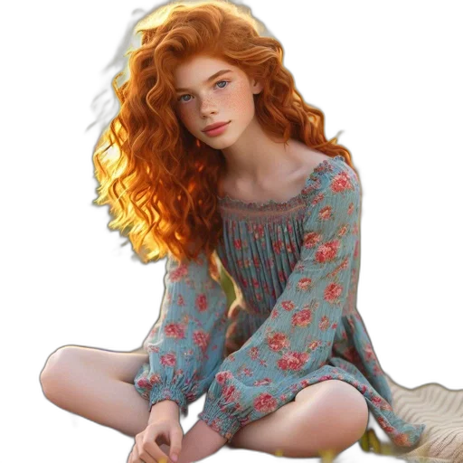 dress, hair, fantasy art, photorealistic transparent PNG cut-out