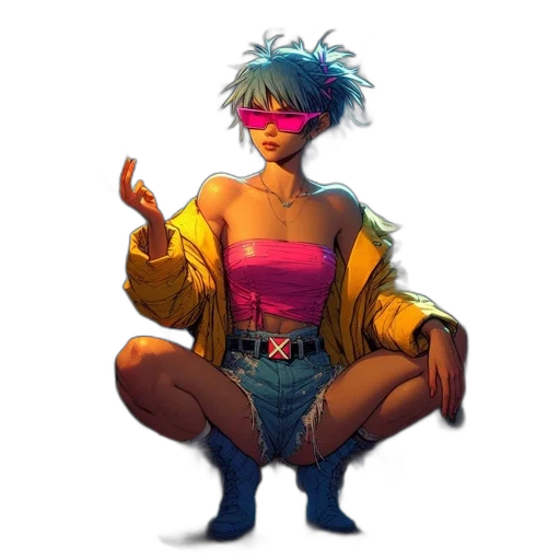 jacket, mask, cyberpunk, concept art transparent PNG cut-out