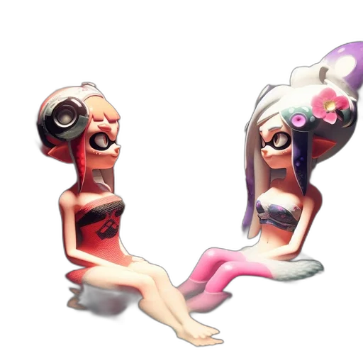 dress, mask, hair, creature transparent PNG cut-out