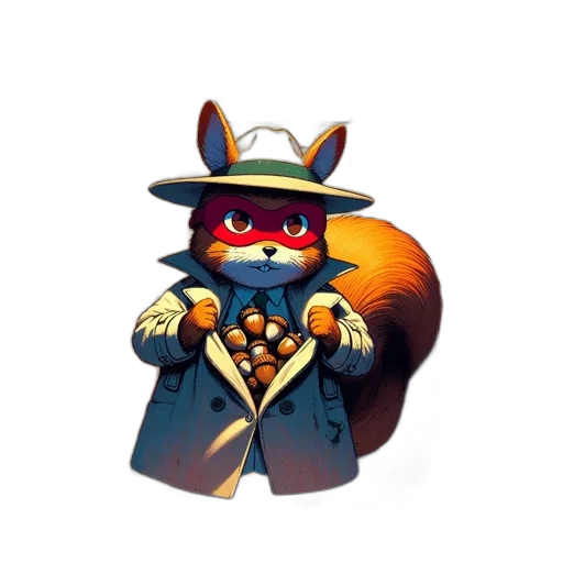 hat, staff, animal, jacket transparent PNG cut-out