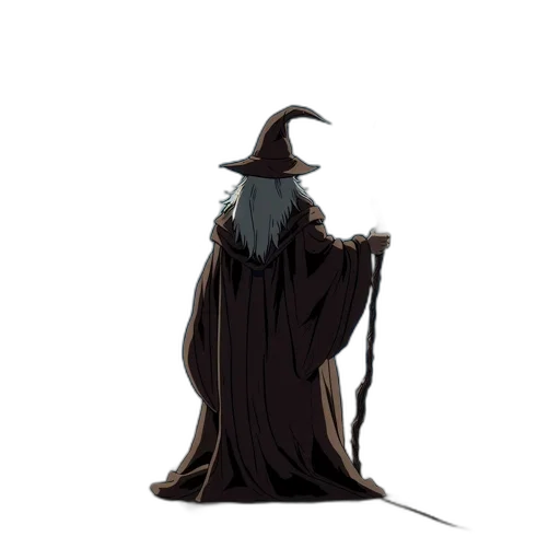 staff, creature, dress, weapon transparent PNG cut-out