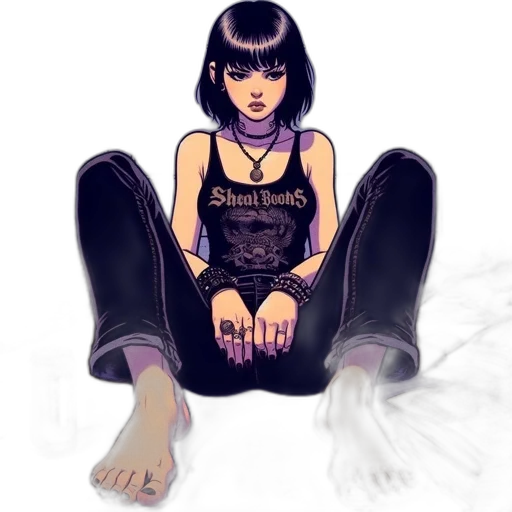 dress, shoes, cyberpunk, concept art transparent PNG cut-out