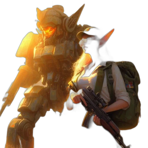 weapon, staff, jacket, dragon transparent PNG cut-out