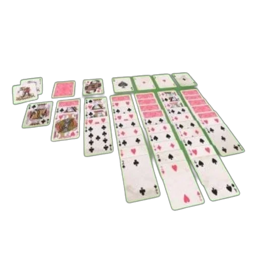 3d render, klondike, solitaire, game transparent PNG cut-out