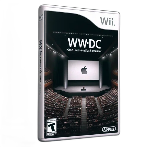 3d render, wii, game, cover transparent PNG cut-out