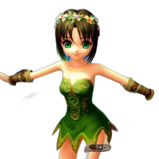 dress, staff, 3d render, fantasy art transparent PNG cut-out