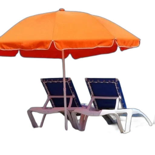 umbrella, furniture, 3d render, beach transparent PNG cut-out